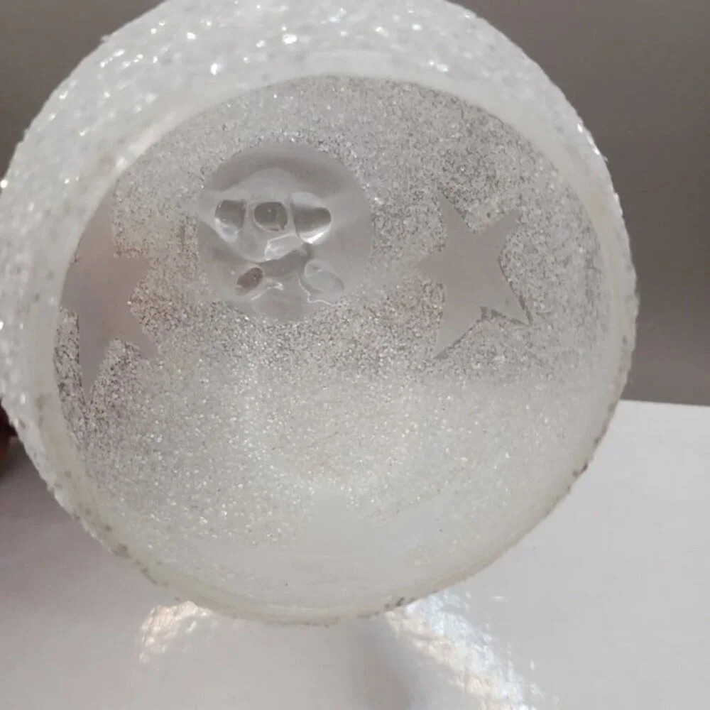 Bogo glass star angel with lovely frosted  glitter holding heart